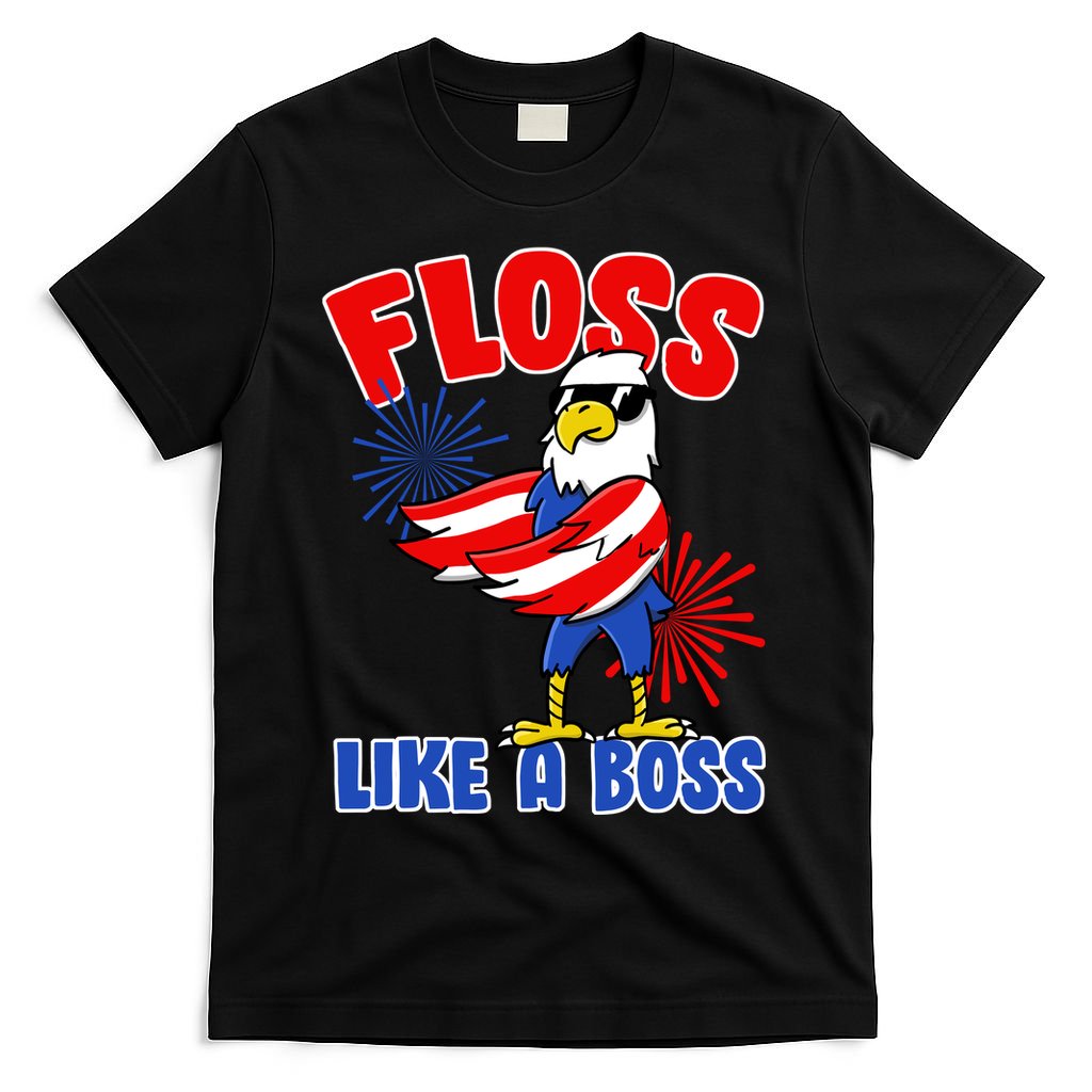 4th Of July Floss Like A Boss Eagle T-Shirt