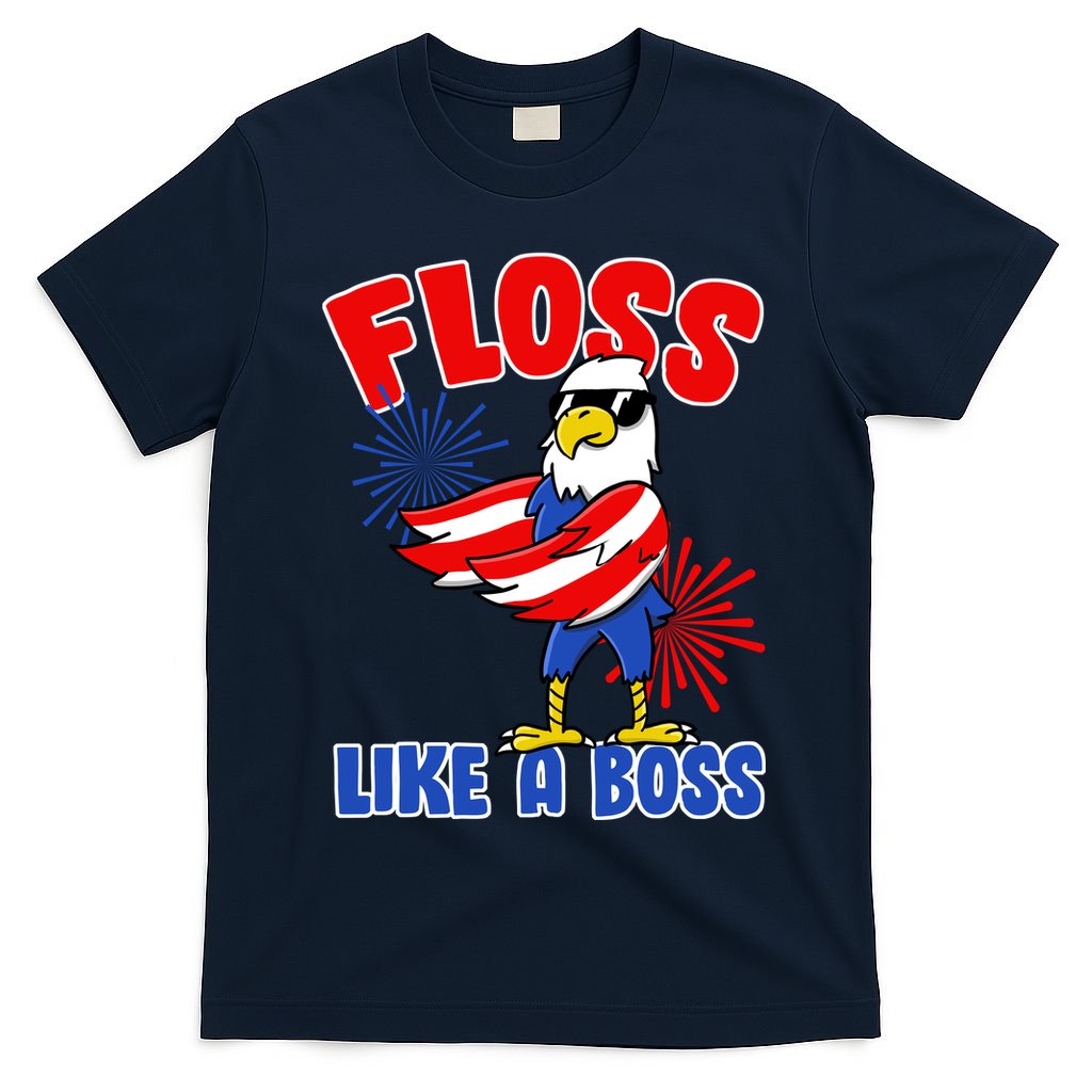 4th Of July Floss Like A Boss Eagle T-Shirt