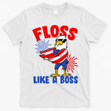 4th Of July Floss Like A Boss Eagle T-Shirt