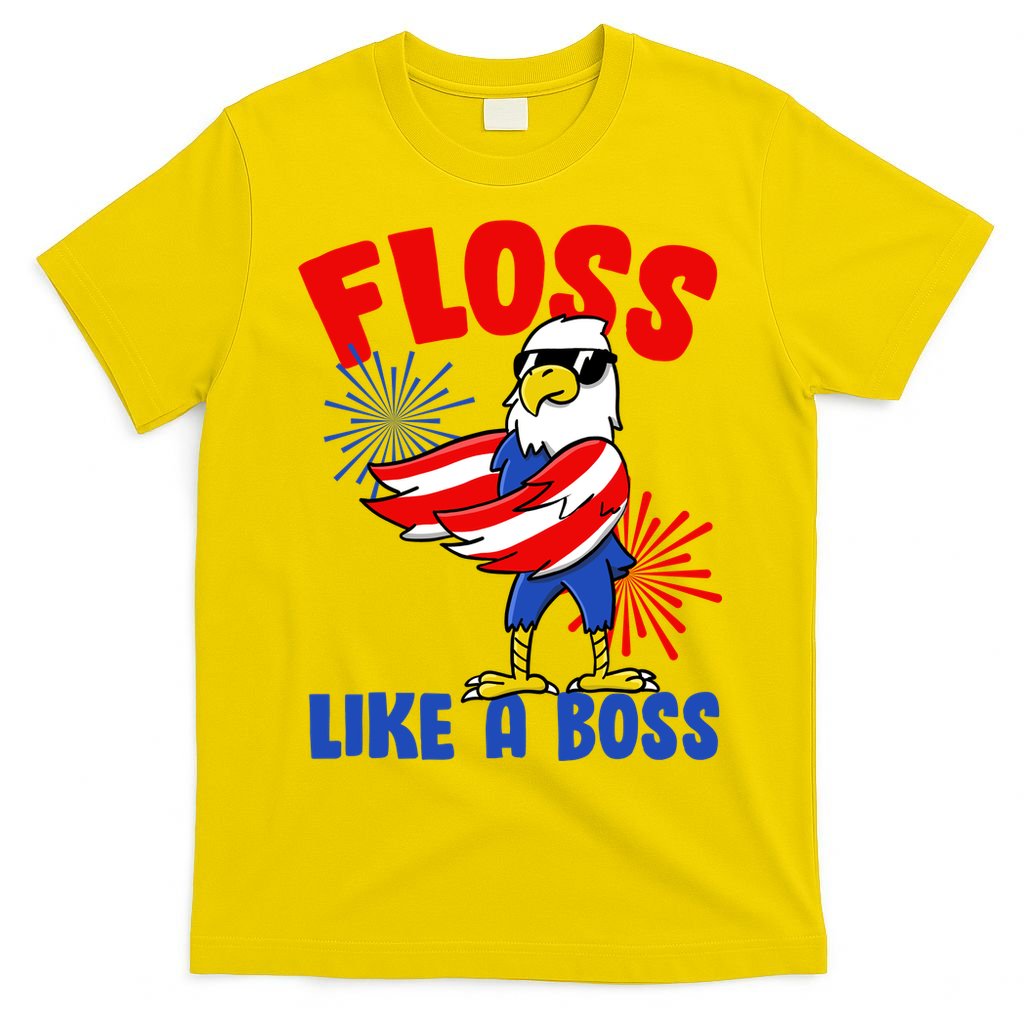4th Of July Floss Like A Boss Eagle T-Shirt