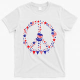 4th Of July Patriotic Peace Sign T-Shirt