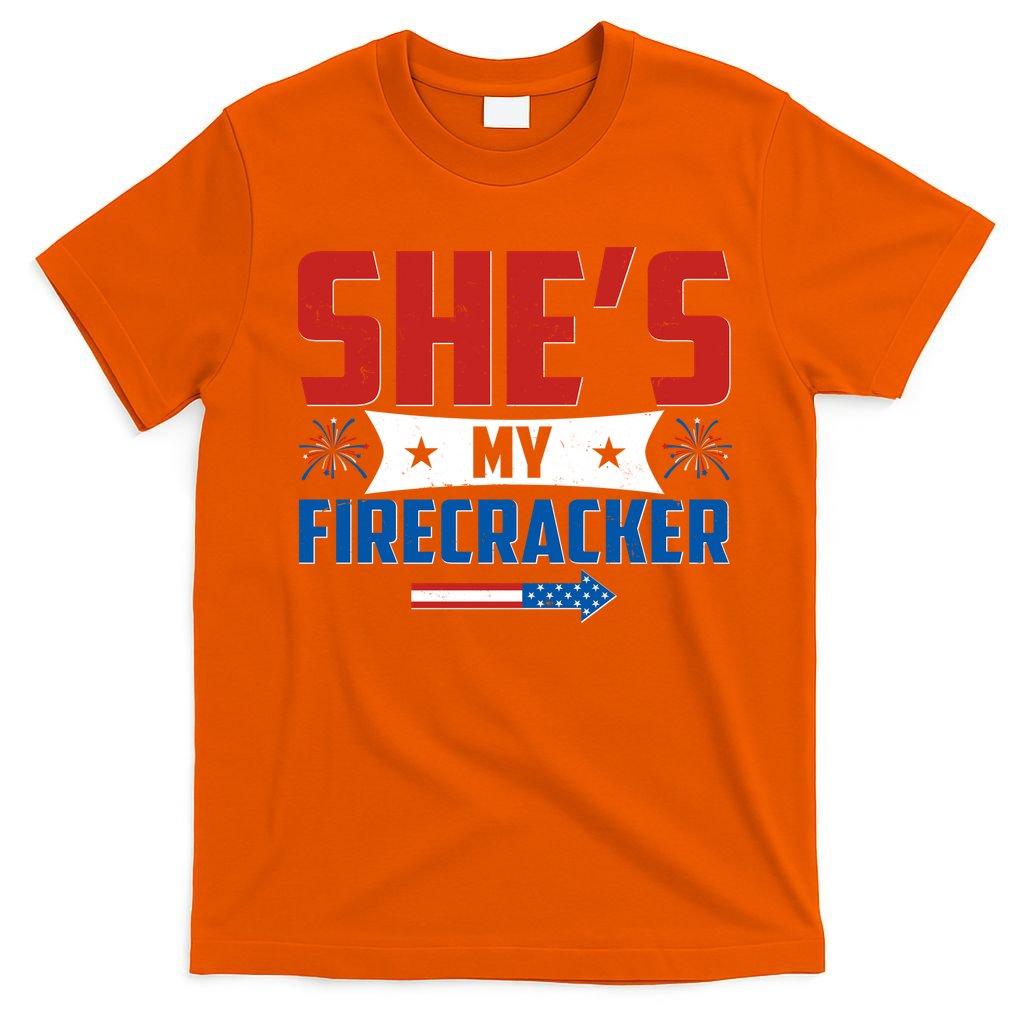 4th of July She's My Firecracker Matching Shirt T-Shirt