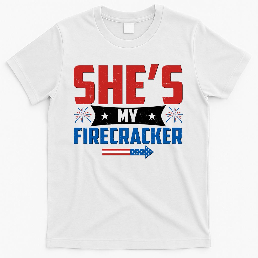 4th of July She's My Firecracker Matching Shirt T-Shirt