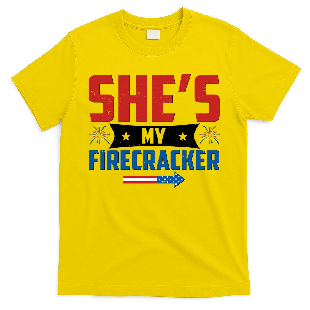 4th of July She's My Firecracker Matching Shirt T-Shirt