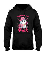 In October We Wear Pink Ghost Witch Breast Cancer Awareness T-Shirt_8
