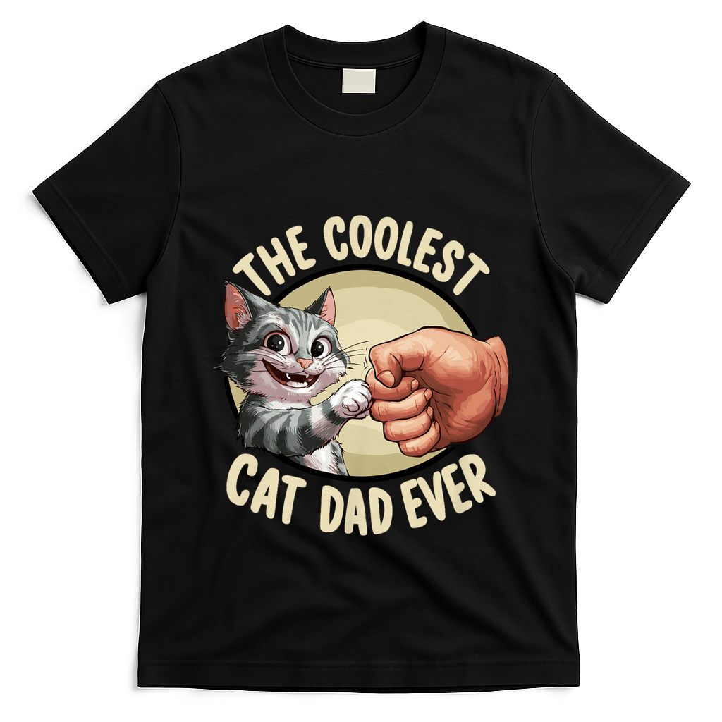 The Coolest Cat Dad Ever FatherS Day T-Shirt