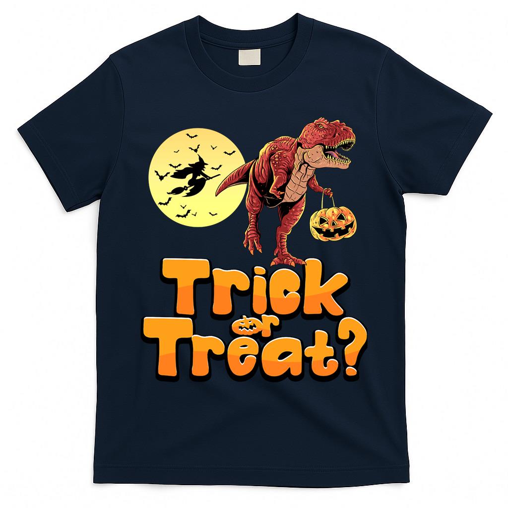 trick or treat t rex Dinosaur, funny Pumpkin spooky season Classic T-Shirt