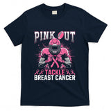 Pink Out Tackle Breast Cancer Awareness American Football T-Shirt_1
