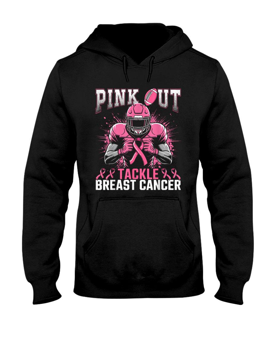 Pink Out Tackle Breast Cancer Awareness American Football T-Shirt_1