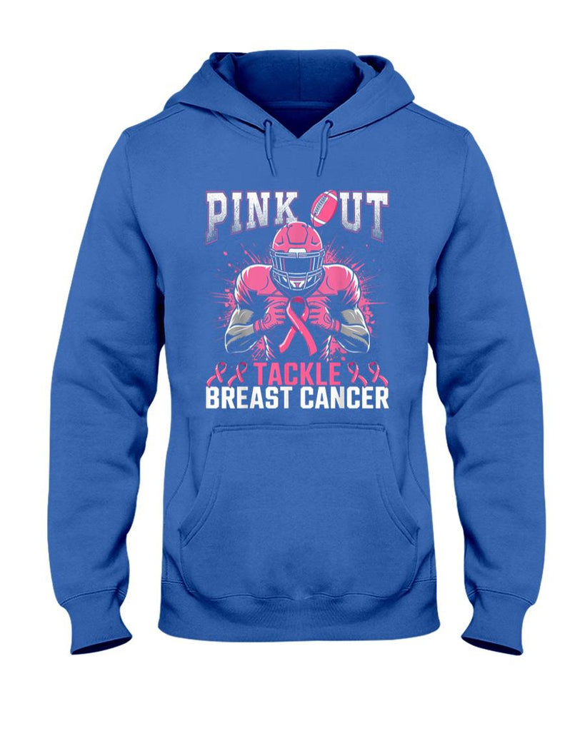 Pink Out Tackle Breast Cancer Awareness American Football T-Shirt_1