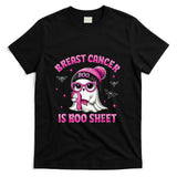 Breast Cancer Is Boo Sheet Pink Ribbon Funny Ghost Halloween T-Shirt