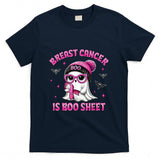 Breast Cancer Is Boo Sheet Pink Ribbon Funny Ghost Halloween T-Shirt