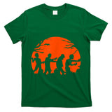 Funny Zombies walking Silhouettes - Halloween Trick or Treat T-Shirt