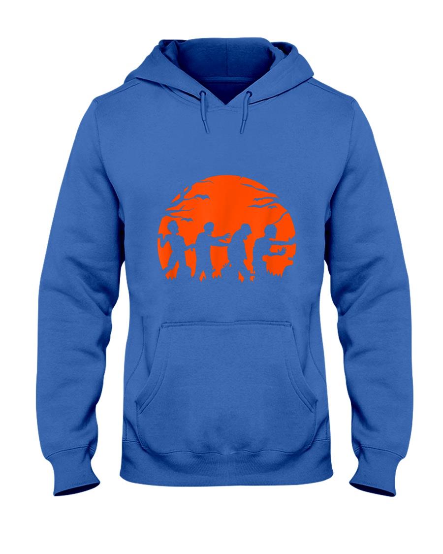 Funny Zombies walking Silhouettes - Halloween Trick or Treat T-Shirt