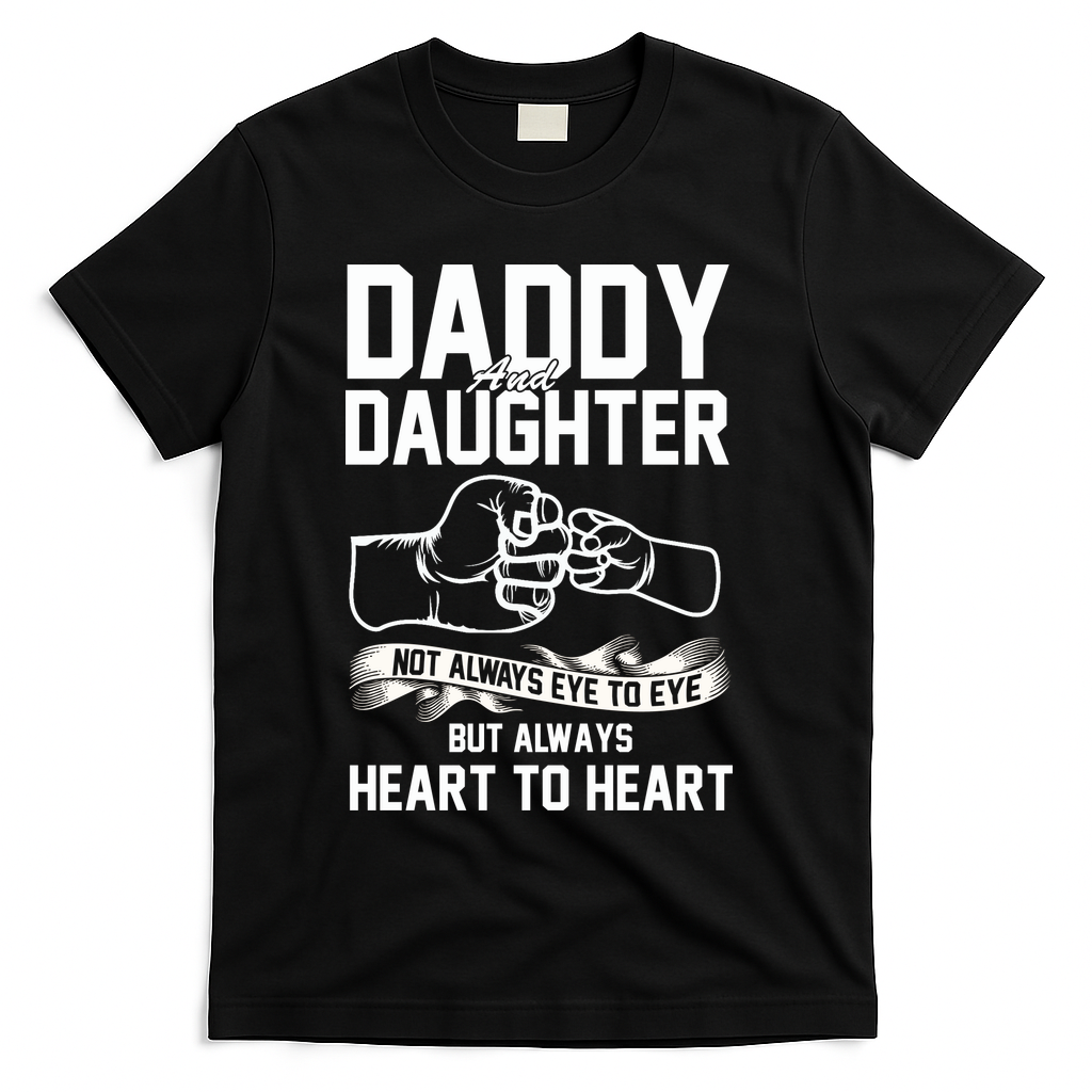 Daddy And Daughter Not Always Eye To Eye But Always Heart To Heart T-Shirt