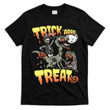 Pirate Skeleton Riding Zombie Dinosaur Velociraptor Halloween Essential T-Shirt