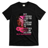 Im The Storm Black Women Breast Cancer Survivor Pink Ribbon T-Shirt_1