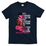 Im The Storm Black Women Breast Cancer Survivor Pink Ribbon T-Shirt_1
