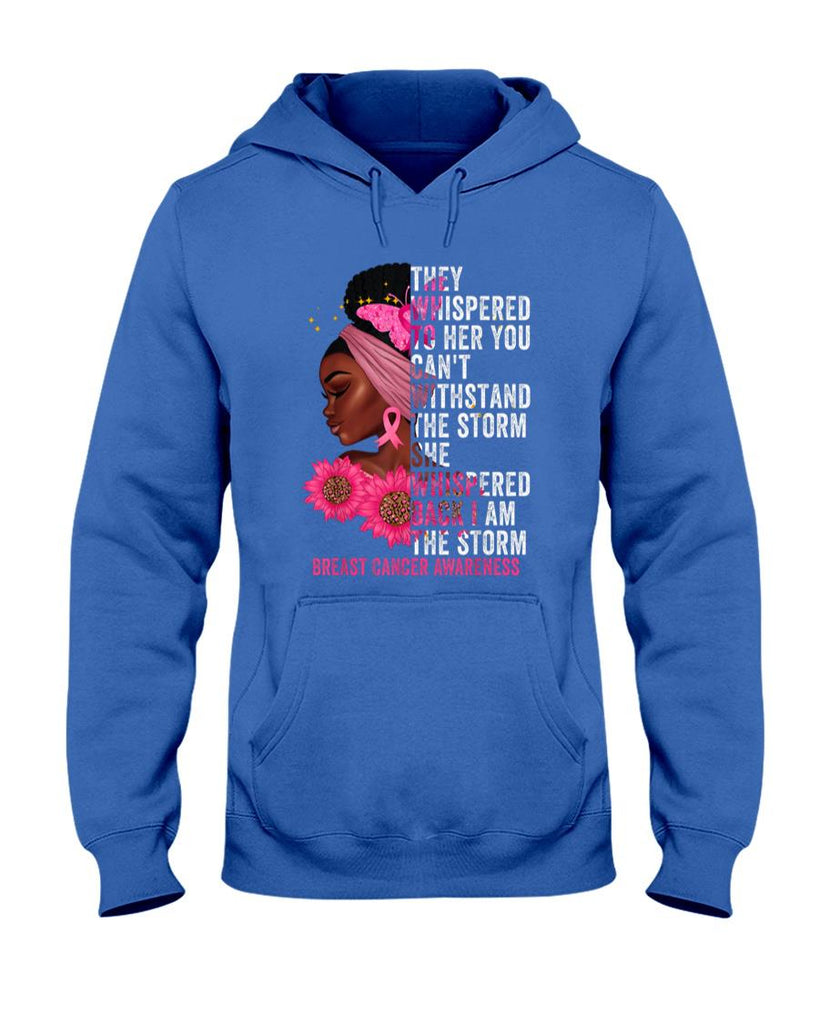 Im The Storm Black Women Breast Cancer Survivor Pink Ribbon T-Shirt_1