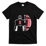 Breast Cancer American Football Pink Out Awareness Men Boys T-Shirt