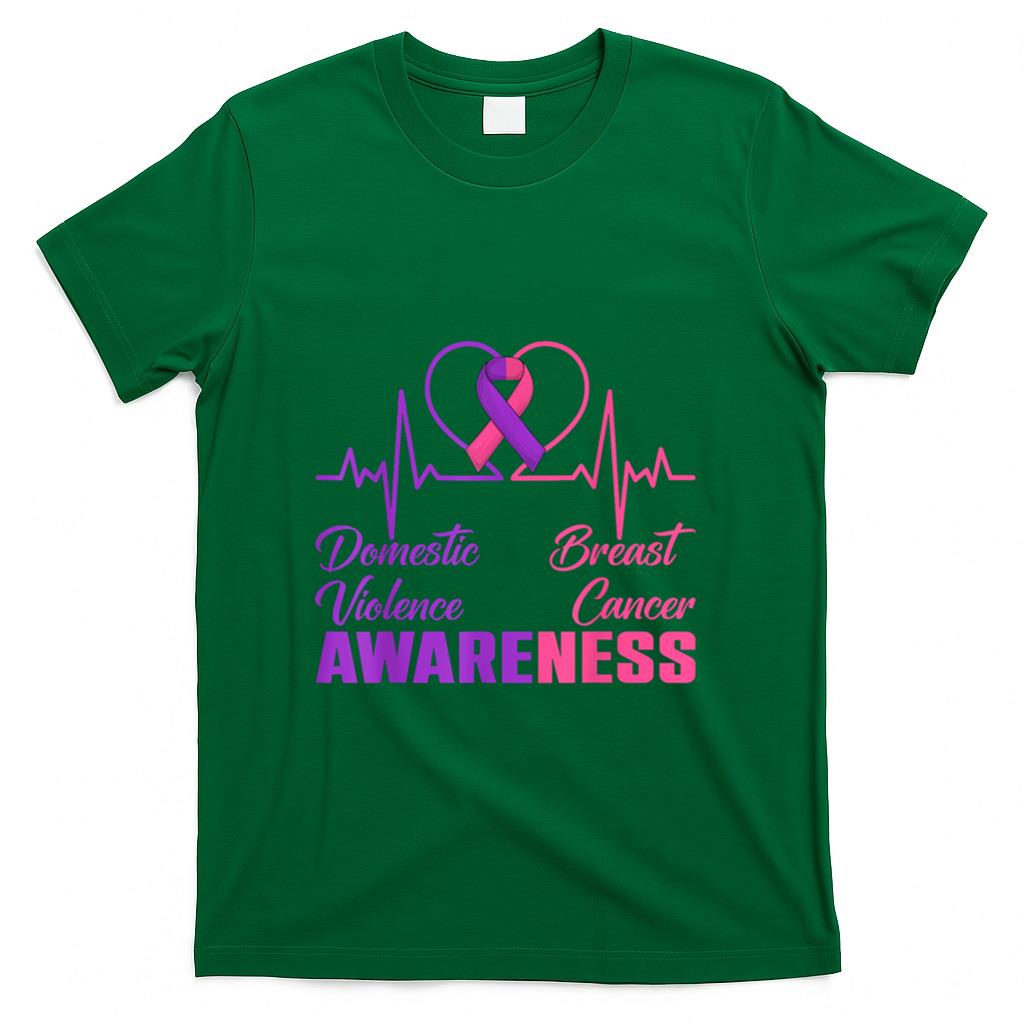 Domestic Violence Breast Cancer Awareness Month Warrior T-Shirt