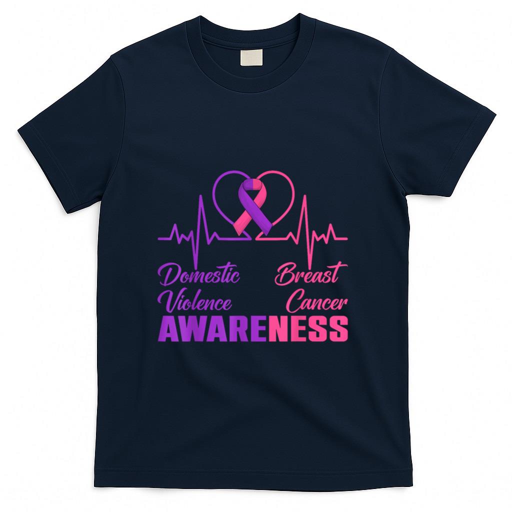 Domestic Violence Breast Cancer Awareness Month Warrior T-Shirt