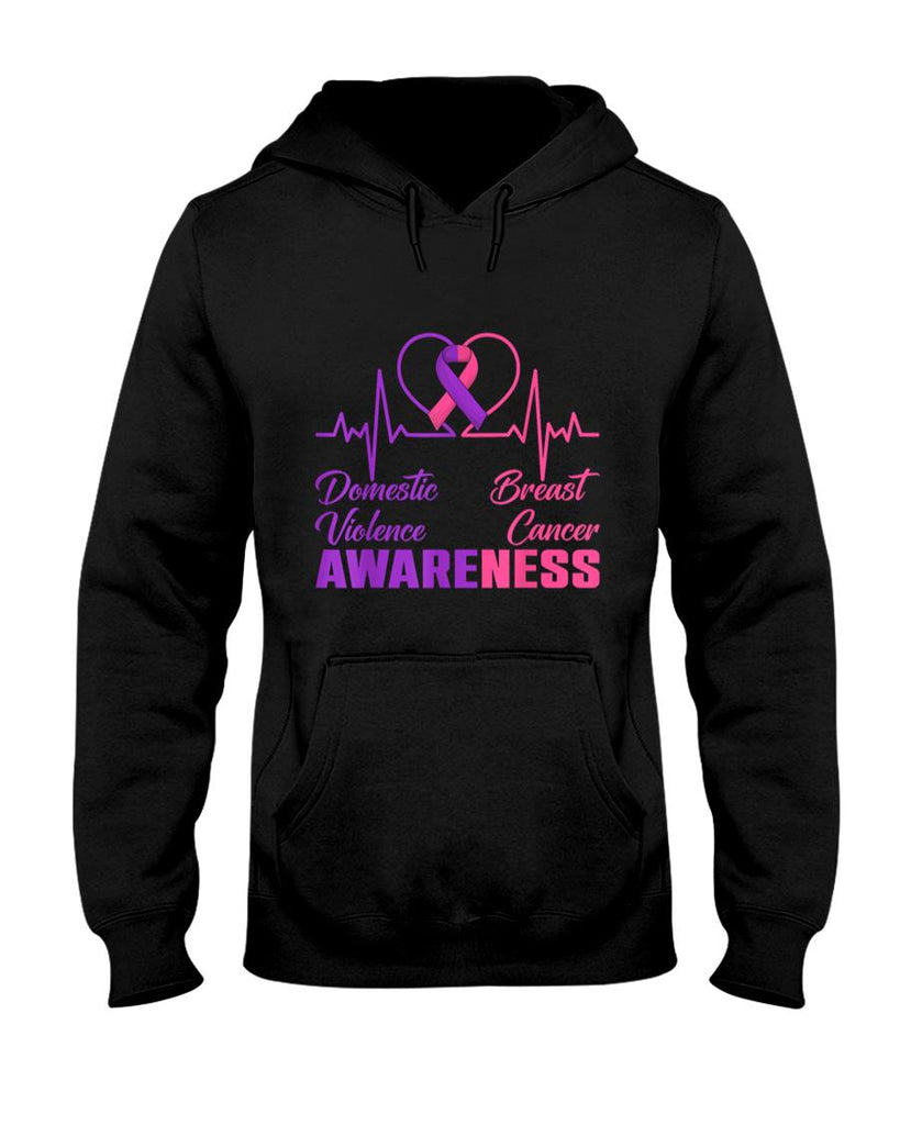 Domestic Violence Breast Cancer Awareness Month Warrior T-Shirt
