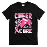 Breast Cancer Awareness Cheer For The Cure Football T-Shirt