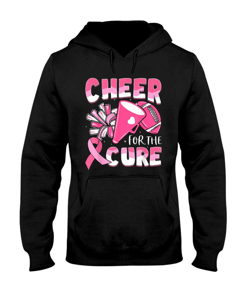 Breast Cancer Awareness Cheer For The Cure Football T-Shirt