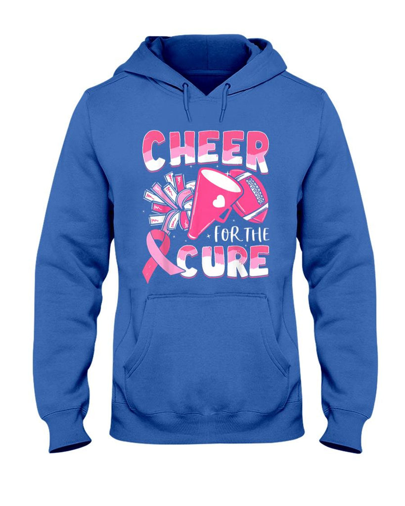 Breast Cancer Awareness Cheer For The Cure Football T-Shirt