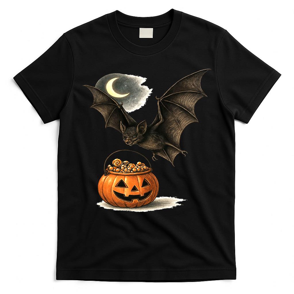 Halloween Bat With Candy Classic T-Shirt