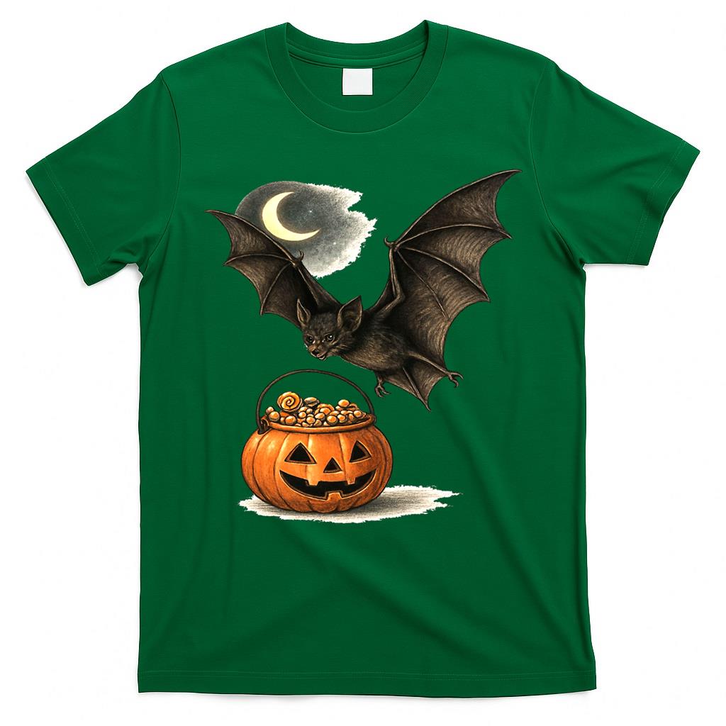Halloween Bat With Candy Classic T-Shirt