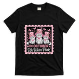 in October We Wear Pink Breast Cancer Awareness Persian Cats T-Shirt