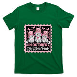 in October We Wear Pink Breast Cancer Awareness Persian Cats T-Shirt