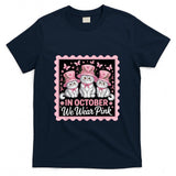 in October We Wear Pink Breast Cancer Awareness Persian Cats T-Shirt
