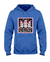 in October We Wear Pink Breast Cancer Awareness Persian Cats T-Shirt