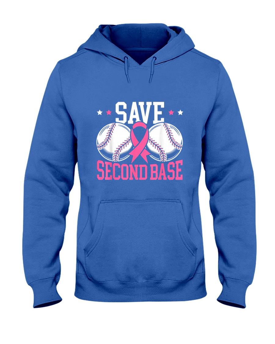 Save 2nd Base Baseball Player Breast Cancer Awareness T-Shirt
