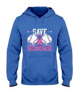 Save 2nd Base Baseball Player Breast Cancer Awareness T-Shirt