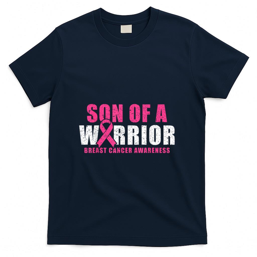Son Of A Warrior Breast Cancer Awareness T-Shirt