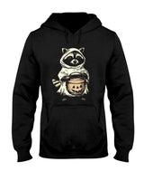 Cute Raccoon Ghost Raccoon Halloween Shirt, Pumpkin Fall Design Oversized T-Shirt