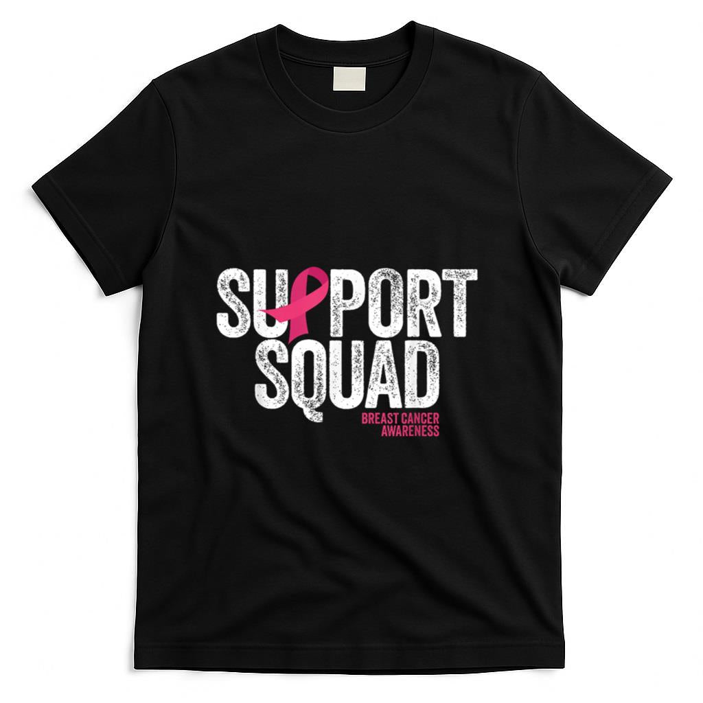 Breast Cancer Shirts Support Squad Breast Cancer Awareness T-Shirt