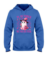 In October We Wear Pink Ghost Witch Breast Cancer Awareness T-Shirt_7