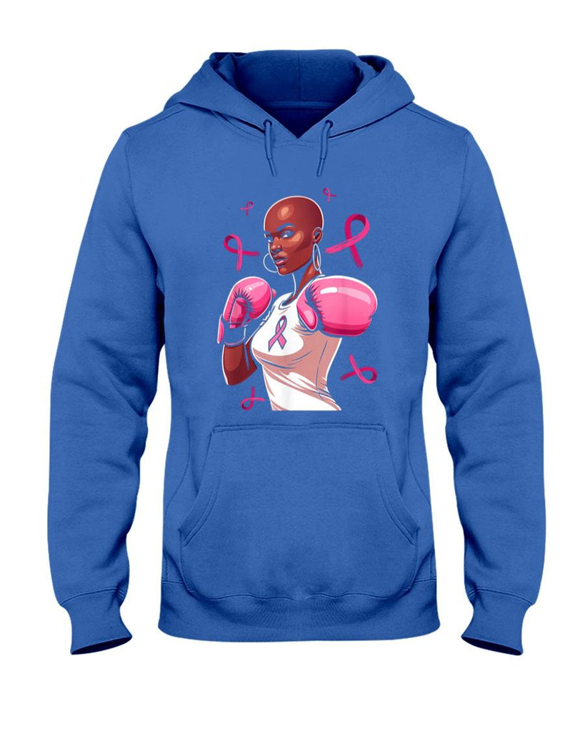 Breast Cancer Awareness African American Afro Pink Ribbon T-Shirt