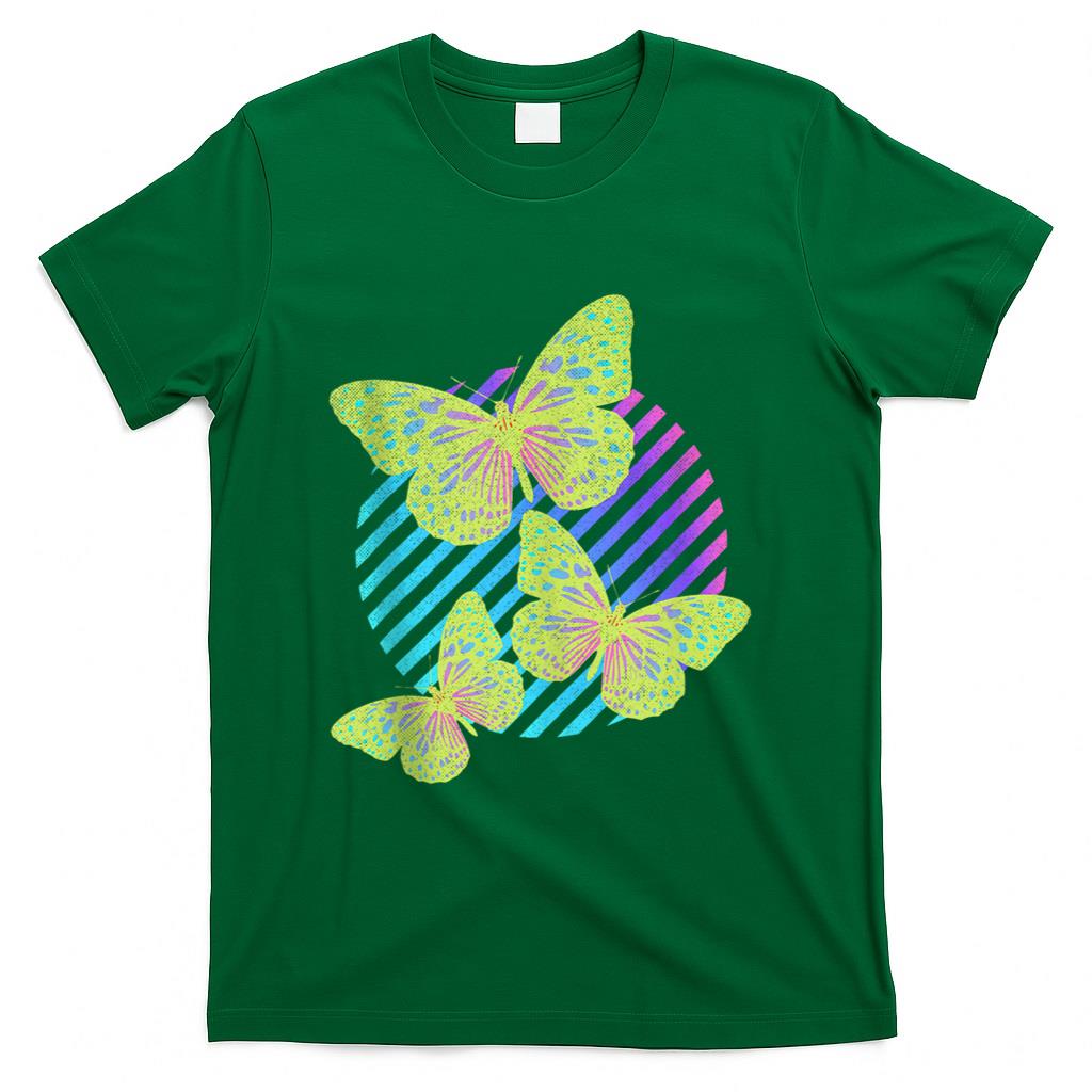 Retro Nostalgia - Psychedelic Butterfly Vaporwave Nostalgia Distressed Retro