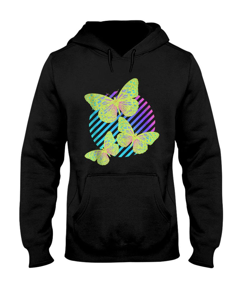 Retro Nostalgia - Psychedelic Butterfly Vaporwave Nostalgia Distressed Retro