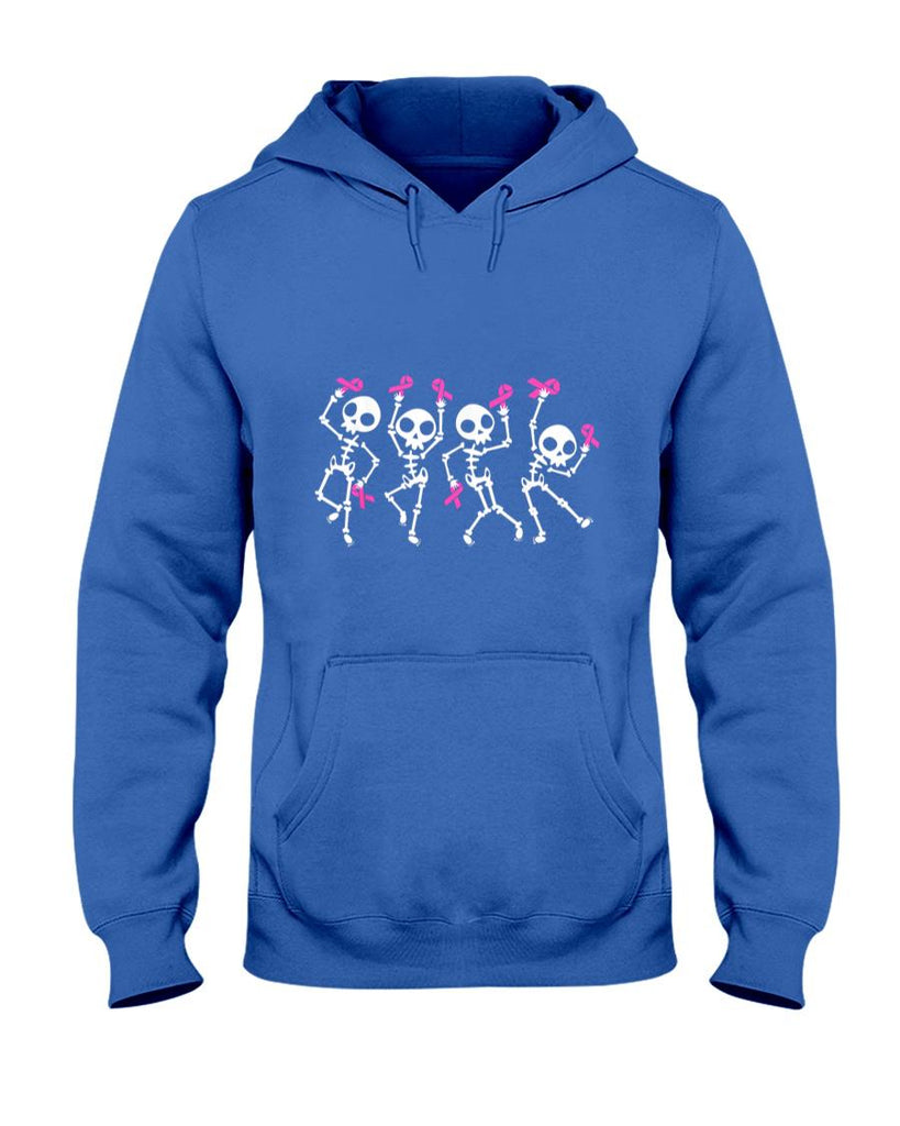 Pink Ribbon Breast Cancer Awareness Skeleton Women Men Kids T-Shirt