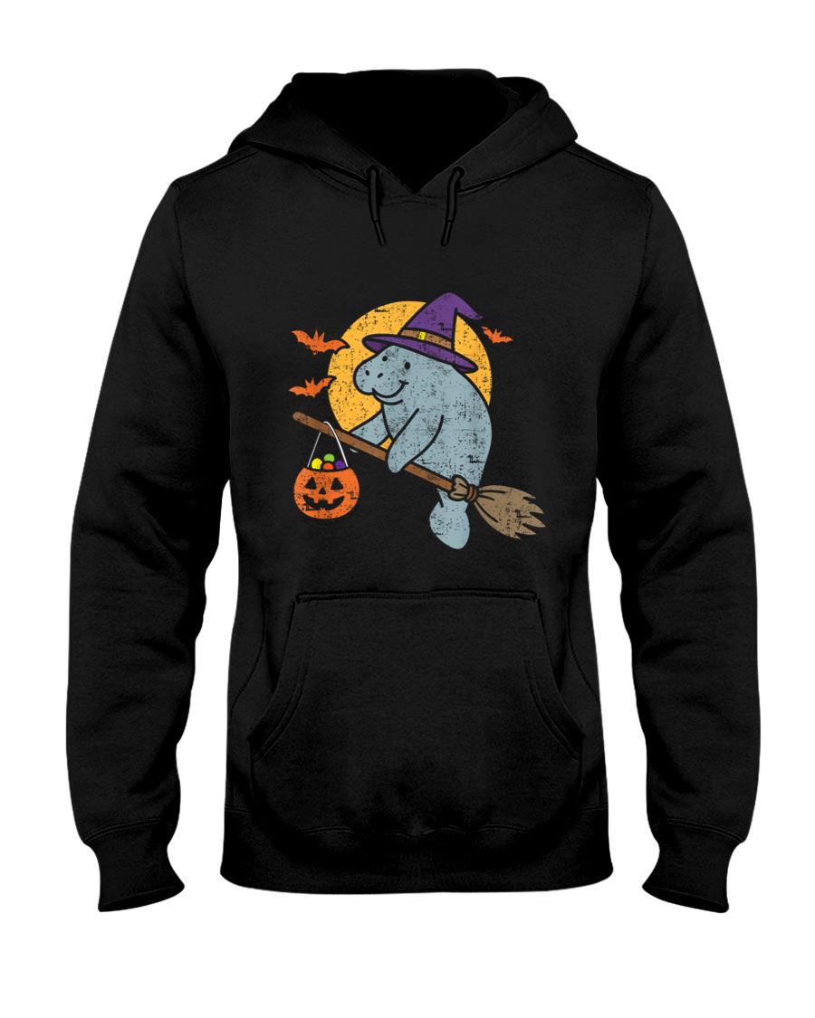 Manatee Witch Hat Pumpkin Halloween Costume Trick Or Treat T-Shirt