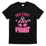 Breast Cancer Her Fight Our Fight Aware Boxing Women Men Kid T-Shirt