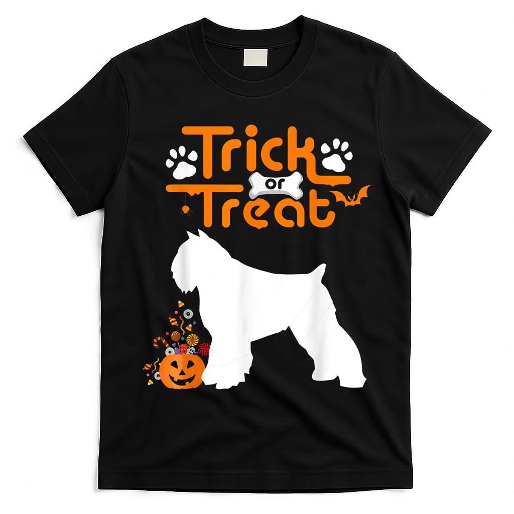 Trick Or Treat Bouvier des Flandres Dog Halloween Costume T-Shirt