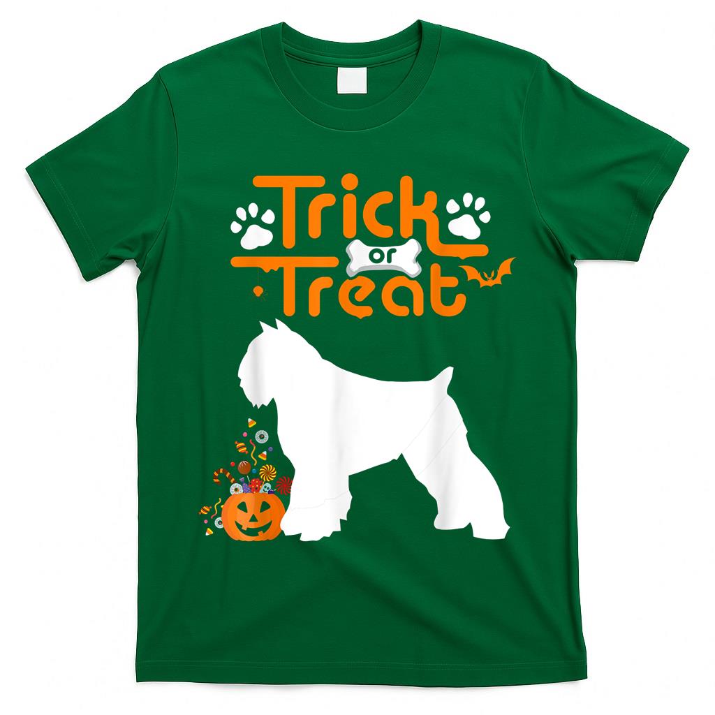 Trick Or Treat Bouvier des Flandres Dog Halloween Costume T-Shirt